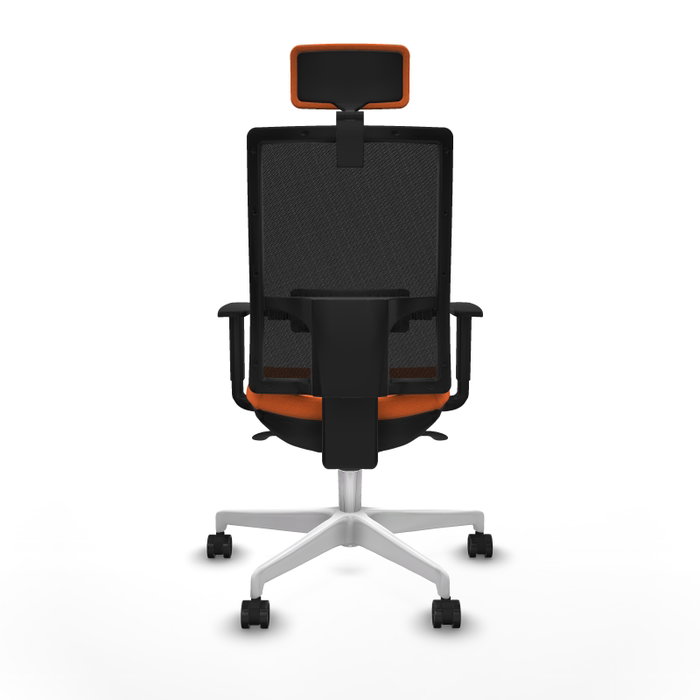 PIQUERAS Y CRESPO Silla de oficina Horna con Mecanismo Sincro Naranja y Negro