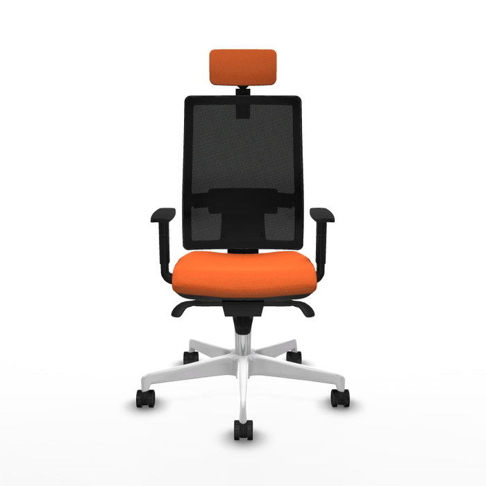PIQUERAS Y CRESPO Silla de oficina Horna con Mecanismo Sincro Naranja y Negro