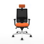 PIQUERAS Y CRESPO Silla de oficina Horna con Mecanismo Sincro Naranja y Negro