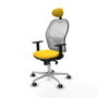 PIQUERAS Y CRESPO Silla de oficina Jorquera Amarillo y Blanco