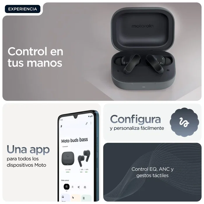 Motorola Moto Buds Bass Dark Shadow