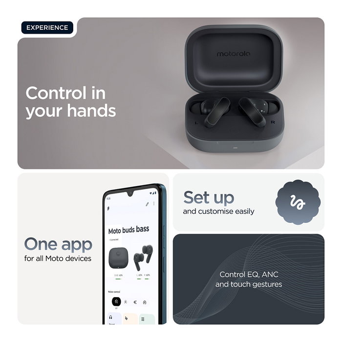 Motorola Moto Buds Bass Negro Motorola Moto Buds Bass Negro