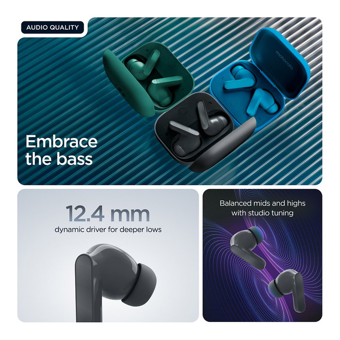 Motorola Moto Buds Bass Negro Motorola Moto Buds Bass Negro