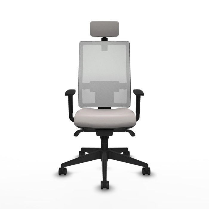 PIQUERAS Y CRESPO Silla de oficina Horna blanca con mecanismo Sincro y cabecero 2D PIQUERAS Y CRESPO Silla de oficina Horna blanca con mecanismo Sincro y cabecero 2D