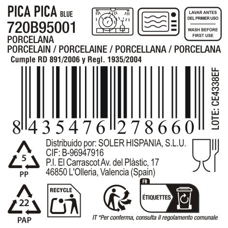 La Mediterranea Bol Aperitivo Pica-Pica Blue