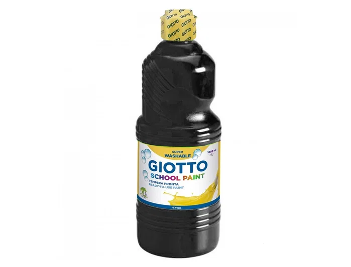 Giotto Témpera Escolar Lavable Negro Botella 1000 ml