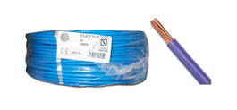 Cable eléctrico flexible libre de halógenos 6,0 mm x 100 mt azul