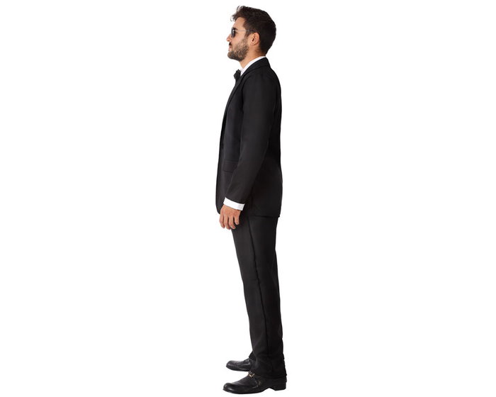 Disfraz Agente Secreto Hombre Adulto Negro Chaqueta Pantalón Camisa M-L