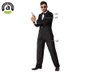Disfraz Agente Secreto Hombre Adulto Negro Chaqueta Pantalón Camisa M-L