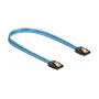 DeLOCK Cable SATA III 6 Gb/s con efecto brillante UV Azul 30 cm