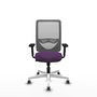 PIQUERAS Y CRESPO Silla de oficina Zulema con mecanismo Sincro, Morado y Gris