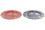 DKD Home Decor Centro de Mesa Navidad Tradicional Azul Rojo 33x2x33 cm (12 Unidades)