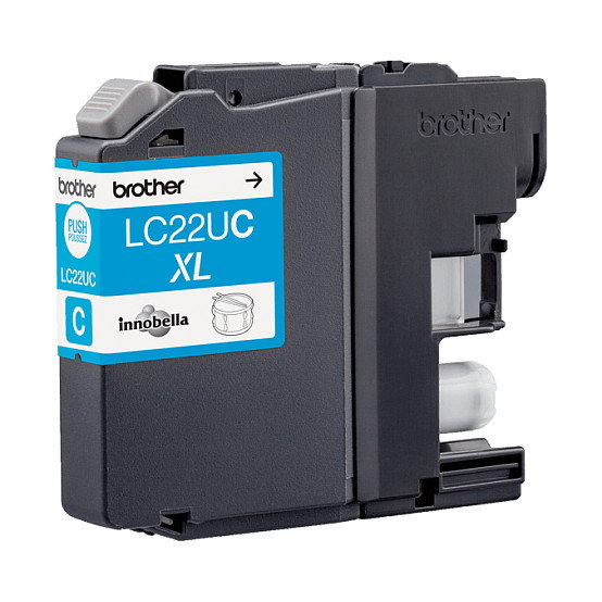 Brother LC22UC Cian Tinta Original Alto Rendimiento XL para Impresora 1200 Páginas