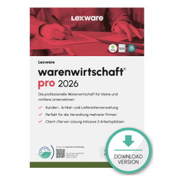 Lexware Warenwirtschaft Pro 2026 - 3 Dispositivos, 1 Año - Descarga ESD