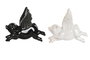 DKD Home Decor Escultura de Pared Cerdito Volador en Porcelana