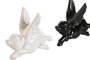 DKD Home Decor Escultura de Pared Cerdito Volador en Porcelana