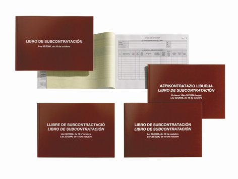 Miquelrius Libro de Subcontratación DIN A4 Apaisado Bilingüe