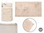 Giftdecor Alfombra Rabbit 50 cm x 80 cm Beige Claro Poliester (Set de 6)