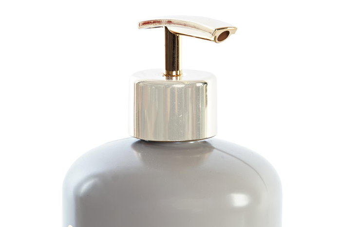 DKD Home Decor Dosificador Rosa Beige Cristal y ABS 8 x 14 x 8 cm Capacidad 450ml (12 Unidades)