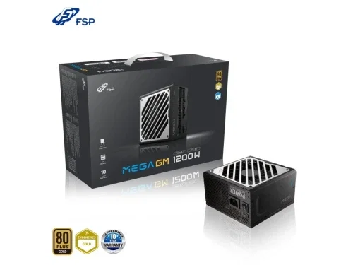 FSP MEGA GM 1200W Fuente de Alimentación ATX 3.1 80 Plus Gold, 1200 W, Totalmente Modular, Negro, Ventilador 135 mm FSP MEGA GM 1200W Fuente de Alimentación ATX 3.1 80 Plus Gold, 1200 W, Totalmente Modular, Negro, Ventilador 135 mm
