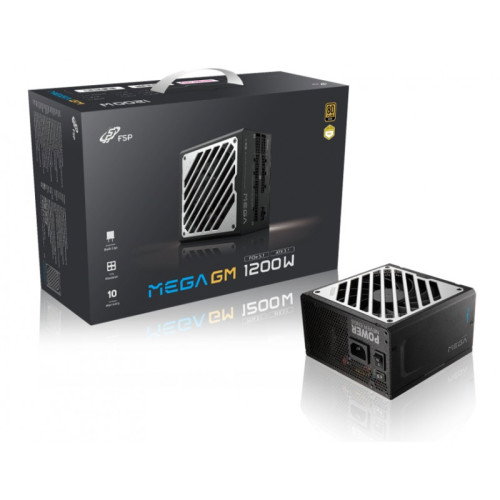 FSP MEGA GM 1200W Fuente de Alimentación ATX 3.1 80 Plus Gold, 1200 W, Totalmente Modular, Negro, Ventilador 135 mm FSP MEGA GM 1200W Fuente de Alimentación ATX 3.1 80 Plus Gold, 1200 W, Totalmente Modular, Negro, Ventilador 135 mm