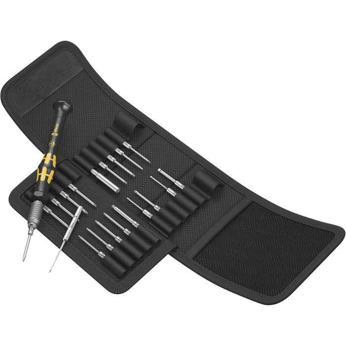 Wera Kraftform Kompakt Micro 21 ESD 1 con estuche plegable Wera Kraftform Kompakt Micro 21 ESD 1 con estuche plegable