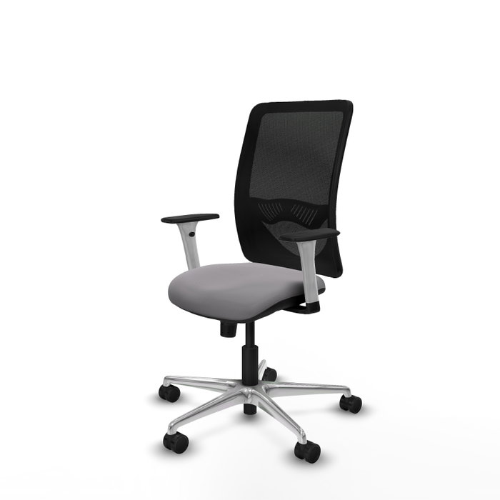 PIQUERAS Y CRESPO Silla de oficina Zulema Gris y Negro con mecanismo Sincro