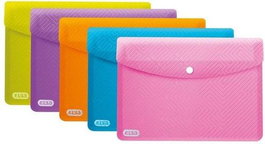 OXFORD Pack de 5 carpetas sobre de polipropileno colores pastel