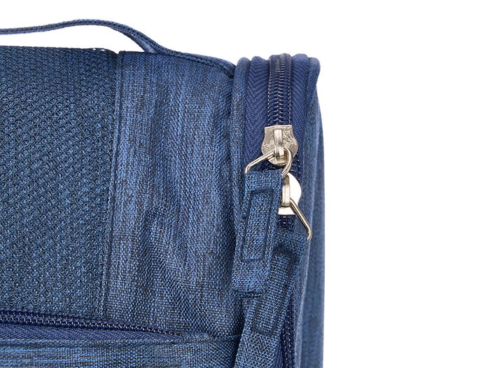 Berilo Neceser de Viaje de Tela Poliester Negro Gris Azul Surtidos 10.5x20x22 cm (Set de 12)