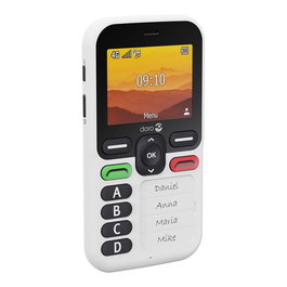 Doro Leva X10 - Teléfono Móvil para Mayores y Usuarios con Necesidades Especiales, 4G LTE, Botón de Asistencia GPS, Pantalla 2.4", Batería 1150 mAh, Resistente IP54, Blanco/Negro