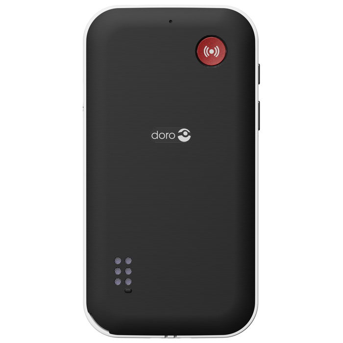 Doro Leva X10 - Teléfono móvil para mayores fácil de usar, pantalla 2.4", 4G LTE, botón de emergencia, resistencia IP54, color blanco/negro