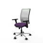 PIQUERAS Y CRESPO Silla de oficina Zulema con mecanismo Sincro/Traslack, Morado y Blanco