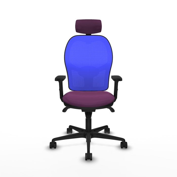 PIQUERAS Y CRESPO Silla de oficina Jorquera con mecanismo Sincro, Morado y Azul