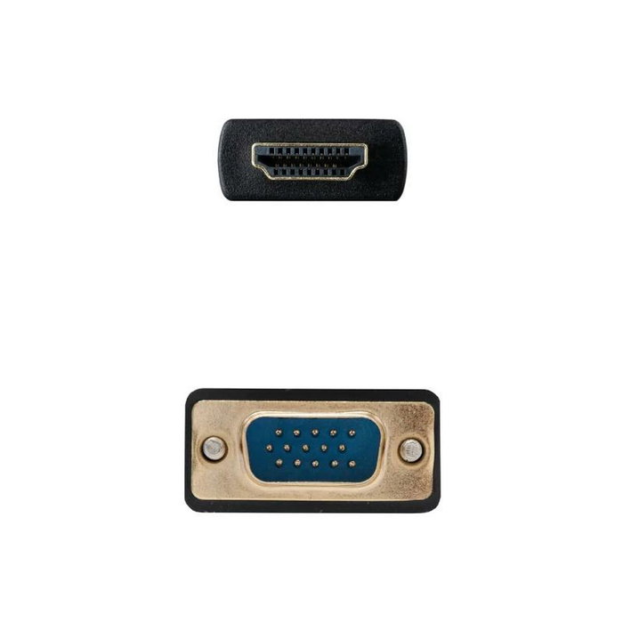 NANO CABLE Cable Conversor HDMI a VGA 1.8m Negro NANO CABLE Cable Conversor HDMI a VGA 1.8m Negro