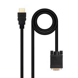 NANO CABLE Cable Conversor HDMI a VGA 1.8m Negro