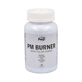 PWD NUTRITION Pm Burner 60 Cápsulas - Ayuda para Conciliar el Sueño y Disminuir Cansancio con Melatonina y Vitamina B6