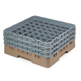 CAMBRO Cesta de lavado 49 comp. 3 alturas Beige