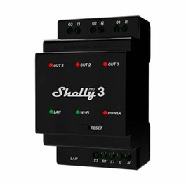 Shelly Pro 3 Relé inteligente WLAN LAN 3 canales 16A 48A BT DIN-Rail