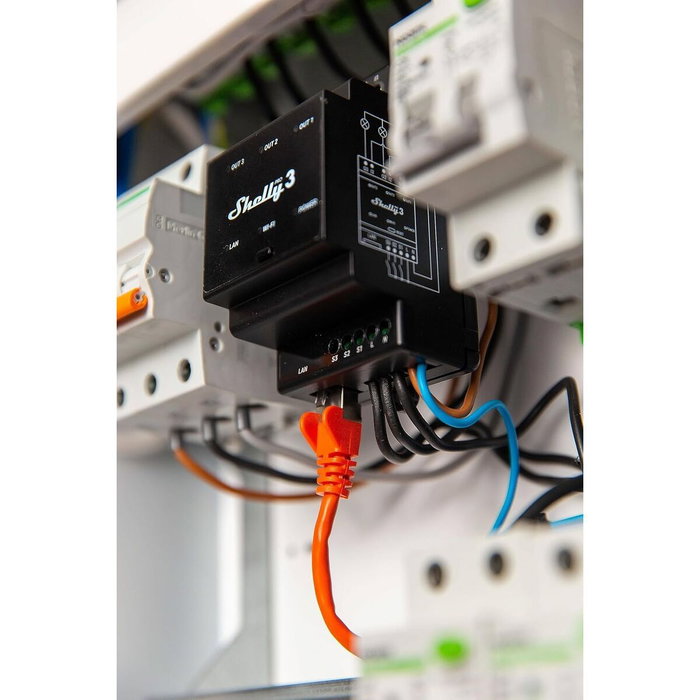 Shelly Pro 3 Relé inteligente 3 canales 16A/48A Wi-Fi LAN