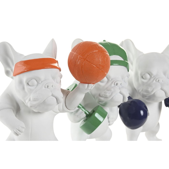 DKD Home Decor Figura de Resina Bulldog Surtido de 3 Piezas