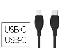 Q-connect Cable USB-C a USB-C PVC 2m Negro