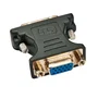 Lindy 41199 Adaptador de Conector VGA Hembra a DVI-I Hembra, Negro y Oro