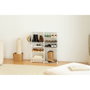 Newlux Zapatero modular Cube c6 blanco para hasta 24 pares, 83 x 32 x 95 cm, puertas ventiladas