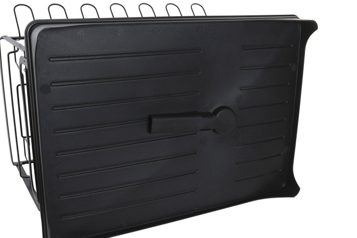 DKD Home Decor Escurreplatos de Metal y PP con Desagüe Negro