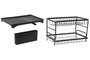 DKD Home Decor Escurreplatos de Metal y PP con Desagüe Negro