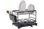 DKD Home Decor Escurreplatos de Metal y PP con Desagüe Negro