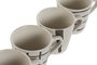 DKD Home Decor Tazas de Gres Moderno con Relieve, Set de 12 unidades, Beige y Gris