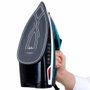 Jata Hogar Plancha de Vapor 2400 W con Suela Cerámica, Vapor Vertical, Golpe de Vapor 160 g, Azul y Blanca