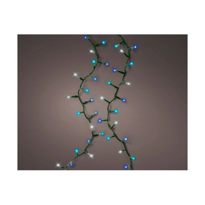 Guirnalda LED compact multicolor blanco, azul y turquesa, 750 leds, 21 m