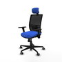 PIQUERAS Y CRESPO Silla de oficina Yunquera con mecanismo Sincro, Azul y Negro